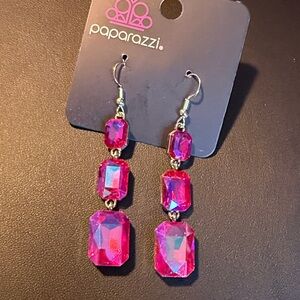 Paparazzi Fuchsia Gemstone Earrings